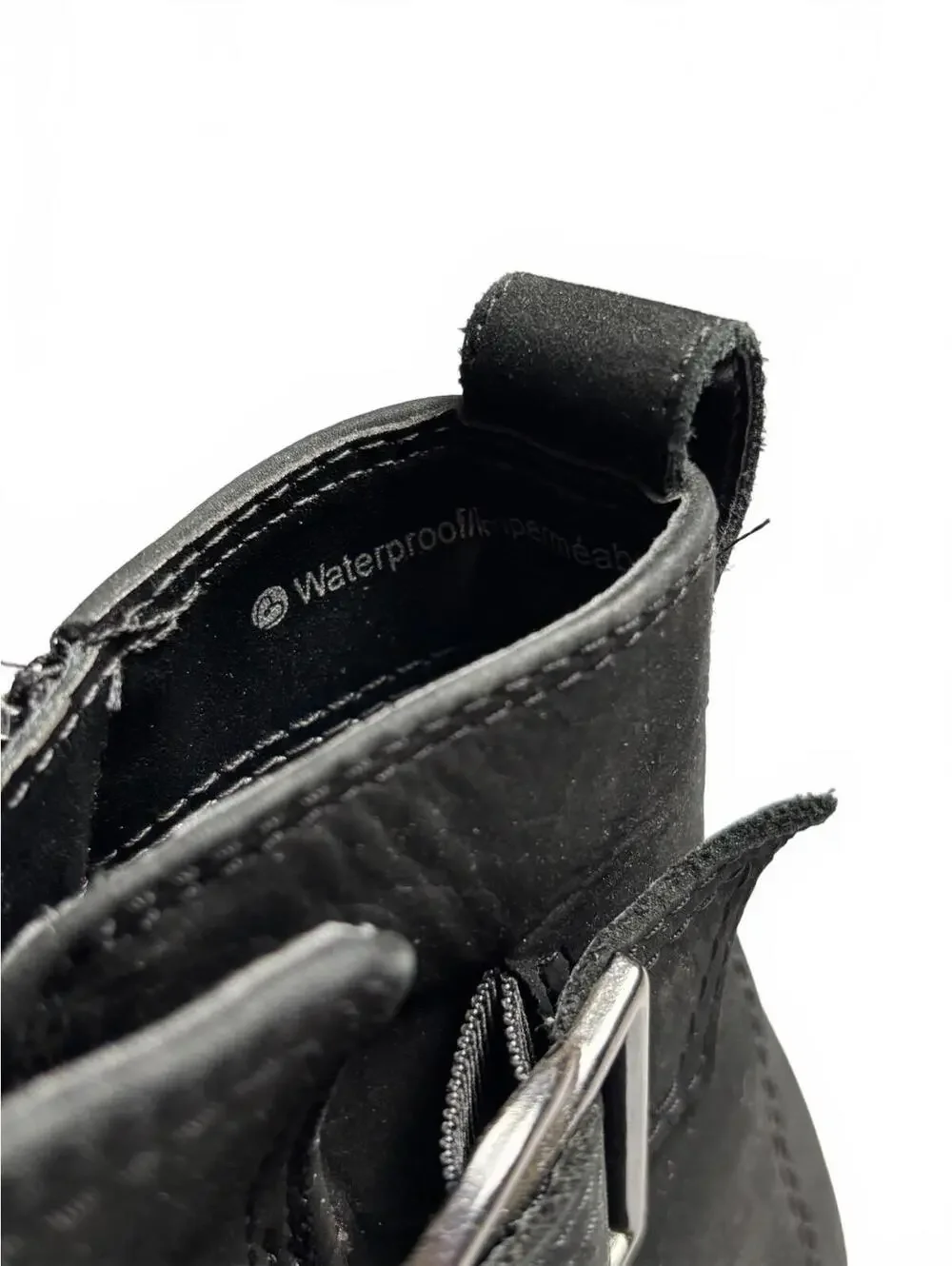 Blondo Waterproof Black Ankle Boots with Buckle Detail, Size